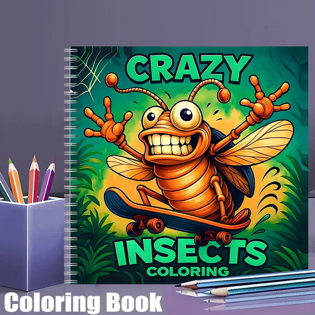 Chalk Bag - Книга-раскраска Crazy Insect Bold-easy Patterns для